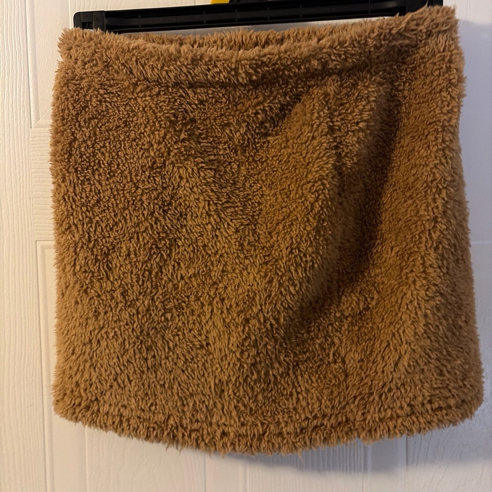 SHEIN Faux Fur Brown Skirt Size 4